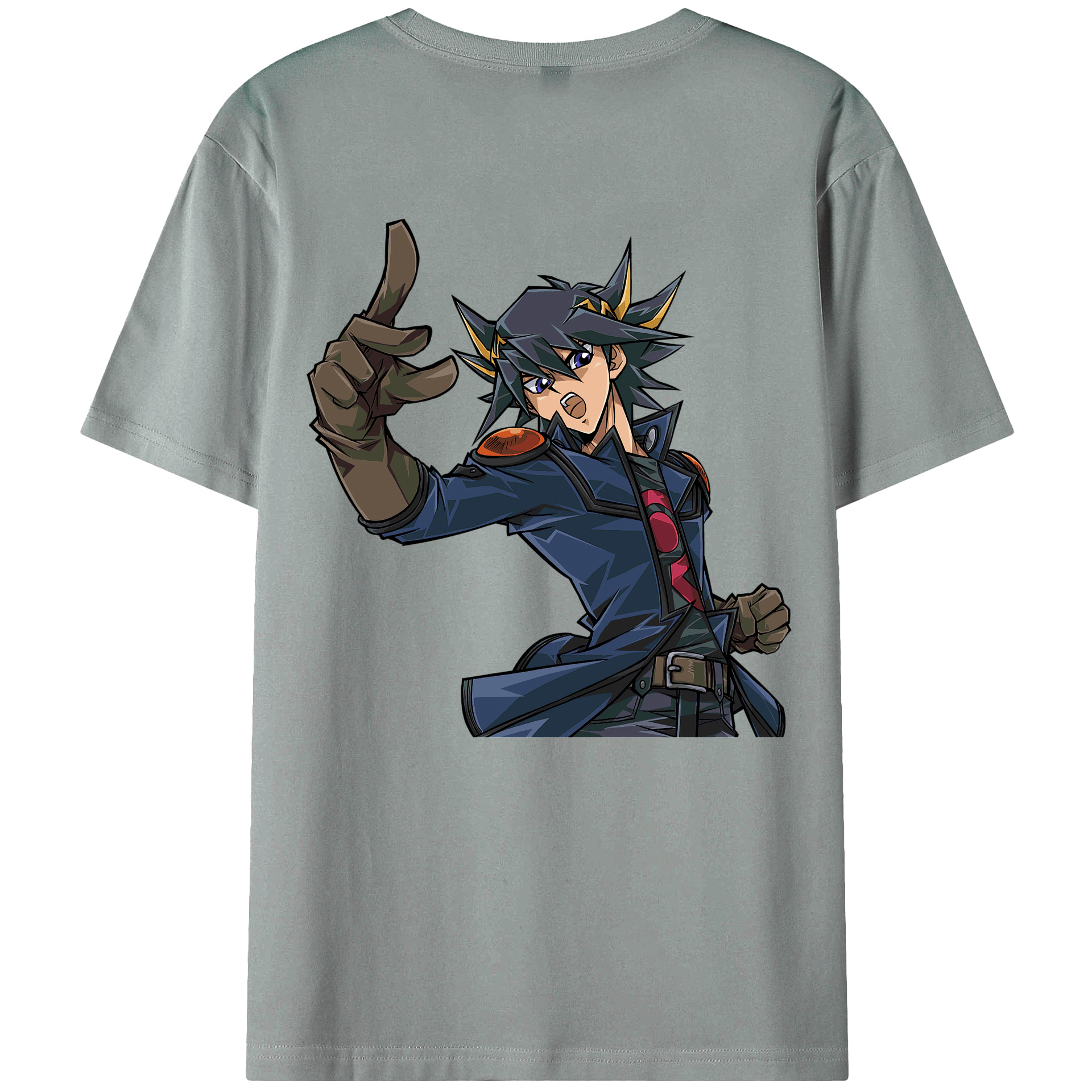 （画像用） 遊☆戯☆王 Yu-Gi-Oh! 綿100％ メンズ半袖Tシャツ（バックプリント） 通気性